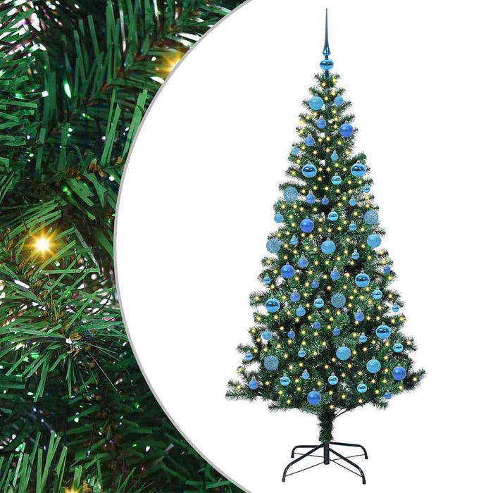 Albero di Natale Artificiale-Albero Natalizio con luci integrate Verde 180 cm 193591