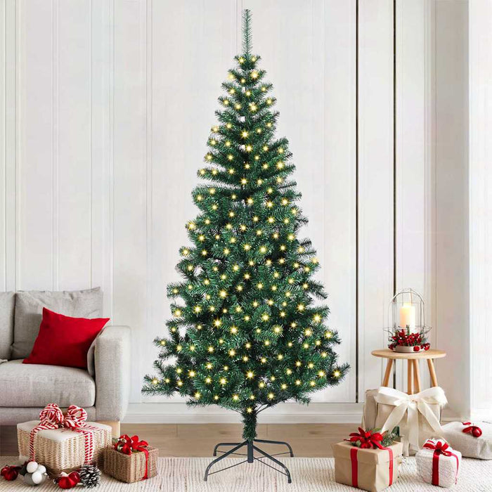 Albero di Natale artificiale con luci integrate Verde 210 cm 3396771