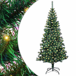Albero di Natale artificiale con luci integrate Verde 210 cm 3396771