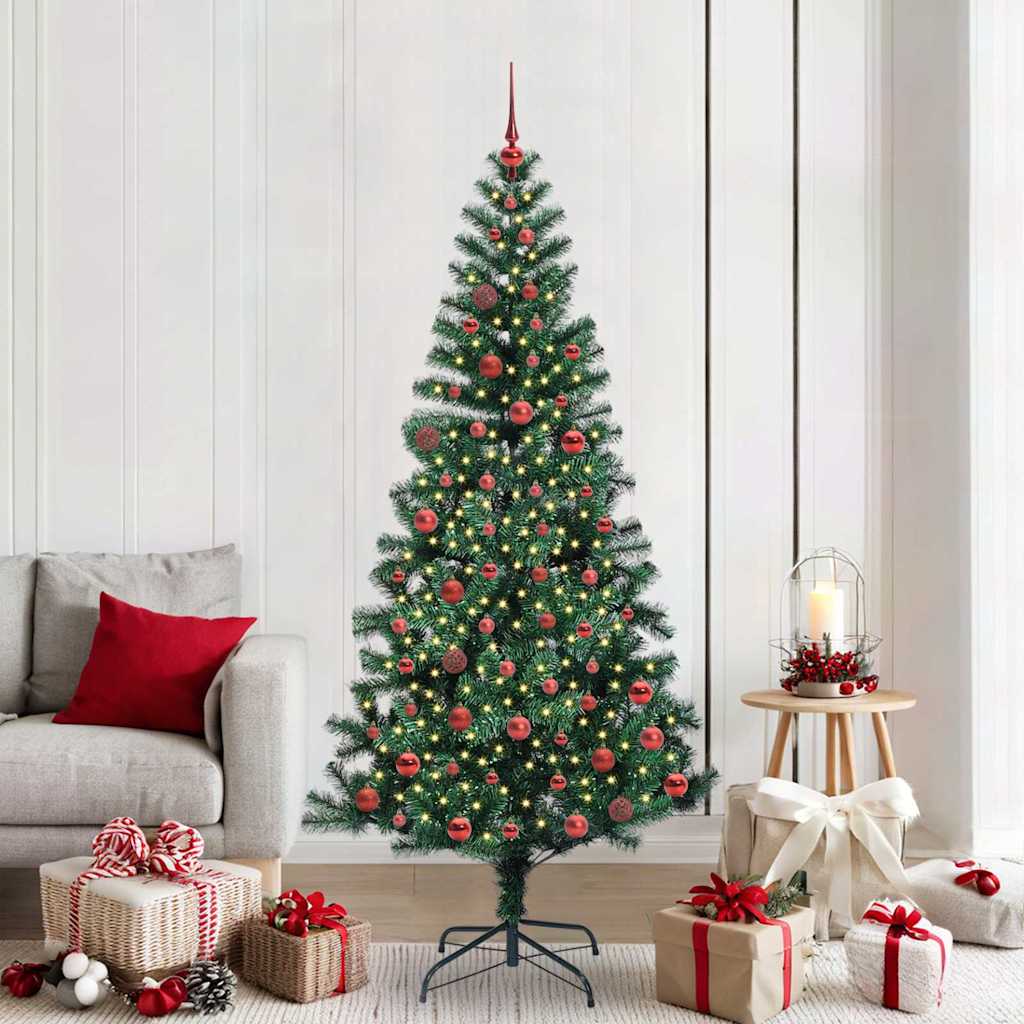 Albero di Natale artificiale con luci integrate Verde 210 cm 3396775