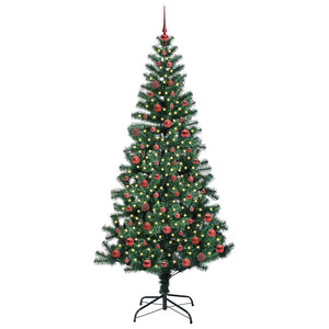 Albero di Natale artificiale con luci integrate Verde 210 cm 3396775