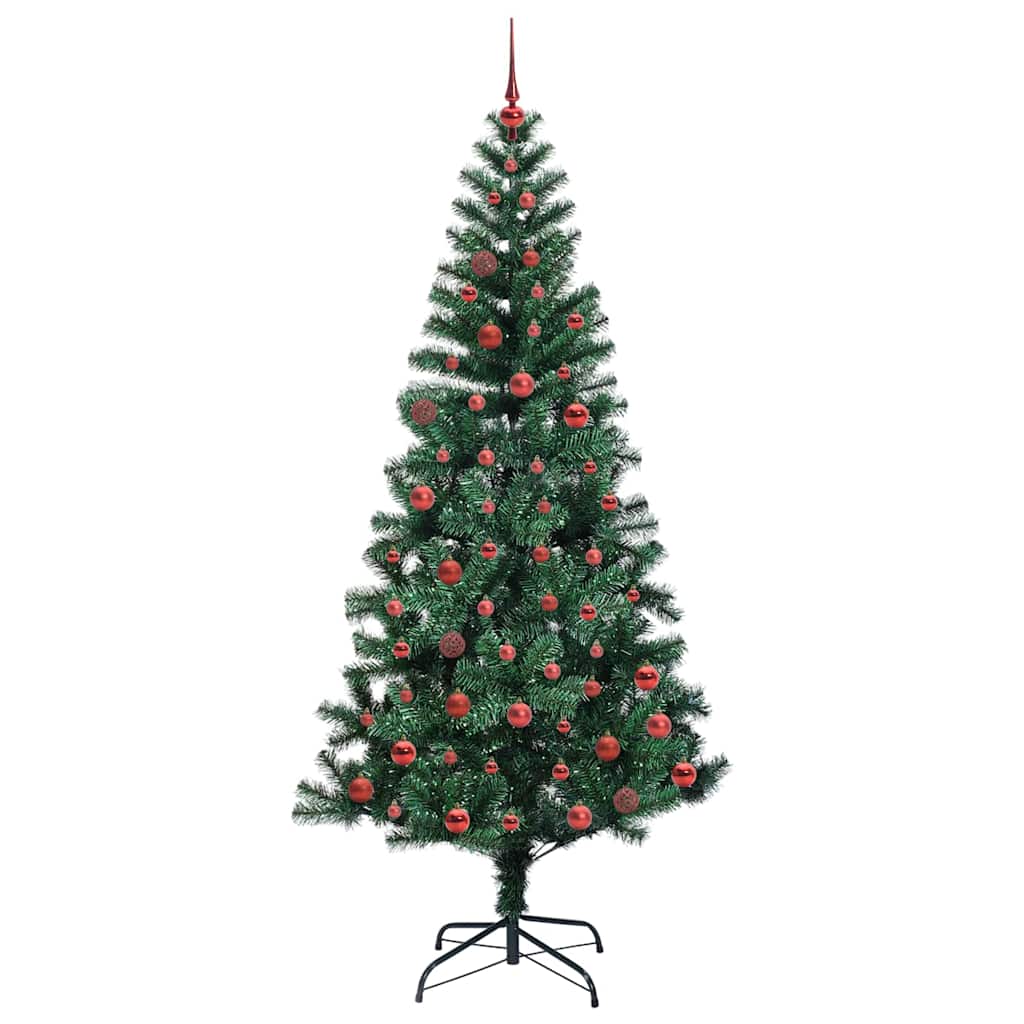 Albero di Natale artificiale con luci integrate Verde 210 cm 3396775