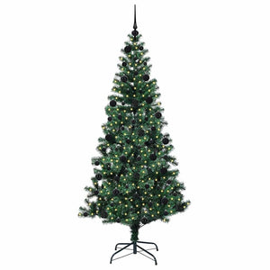 Albero di Natale Artificiale-Albero Natalizio con luci integrate Verde 210 cm 265044