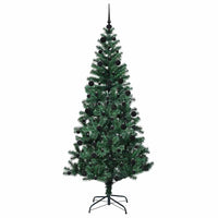 Albero di Natale artificiale con luci integrate Verde 210 cm 3396776