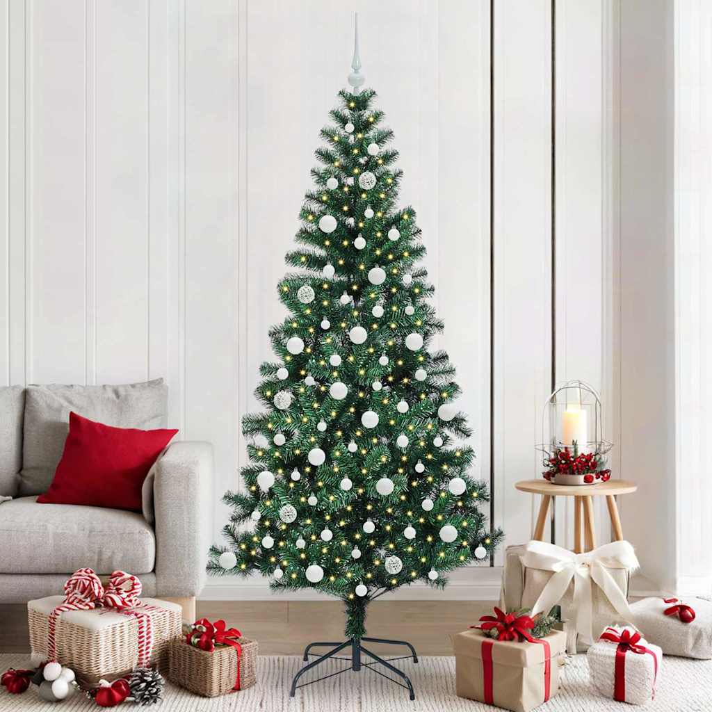 Albero di Natale artificiale con luci integrate Verde 210 cm 3396778