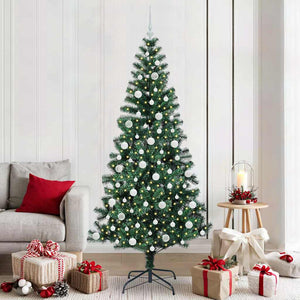 Albero di Natale artificiale con luci integrate Verde 210 cm 3396778