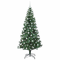 Albero di Natale Artificiale-Albero Natalizio con luci integrate Verde 210 cm 623375