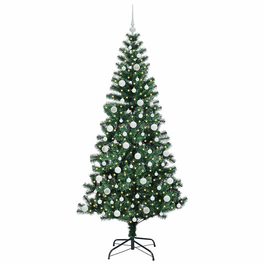 Albero di Natale Artificiale-Albero Natalizio con luci integrate Verde 210 cm 623375