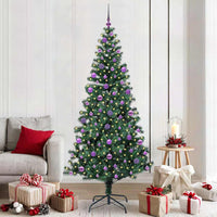 Albero di Natale artificiale con luci integrate Verde 210 cm 3396781