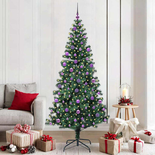Albero di Natale artificiale con luci integrate Verde 210 cm 3396781