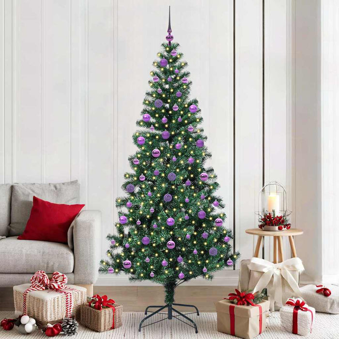 Albero di Natale artificiale con luci integrate Verde 210 cm 3396781