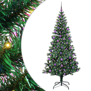 Albero di Natale Artificiale-Albero Natalizio con luci integrate Verde 210 cm 947532