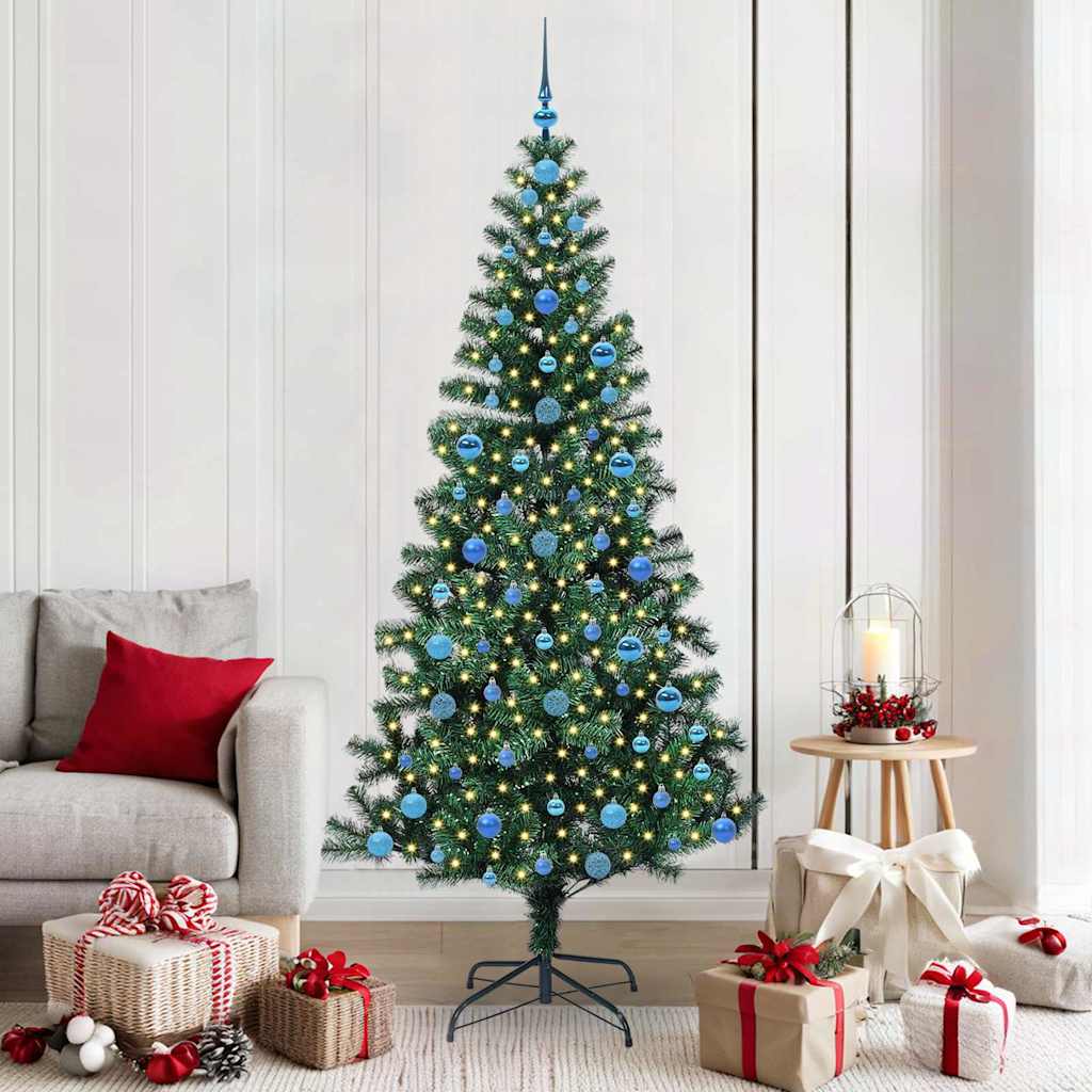 Albero di Natale artificiale con luci integrate Verde 210 cm 3396782