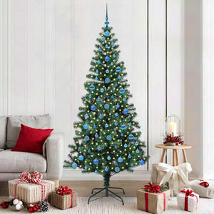 Albero di Natale artificiale con luci integrate Verde 210 cm 3396782