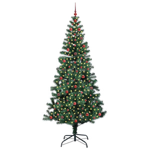 Albero di Natale artificiale con luci integrate Verde 240 cm 3396788