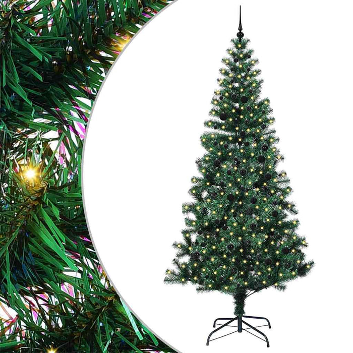 Albero di Natale Artificiale-Albero Natalizio con luci integrate Verde 240 cm 673648