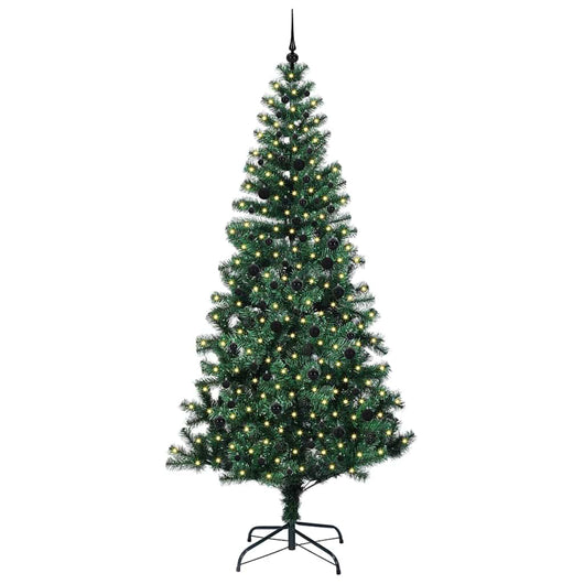 Albero di Natale Artificiale-Albero Natalizio con luci integrate Verde 240 cm 673648