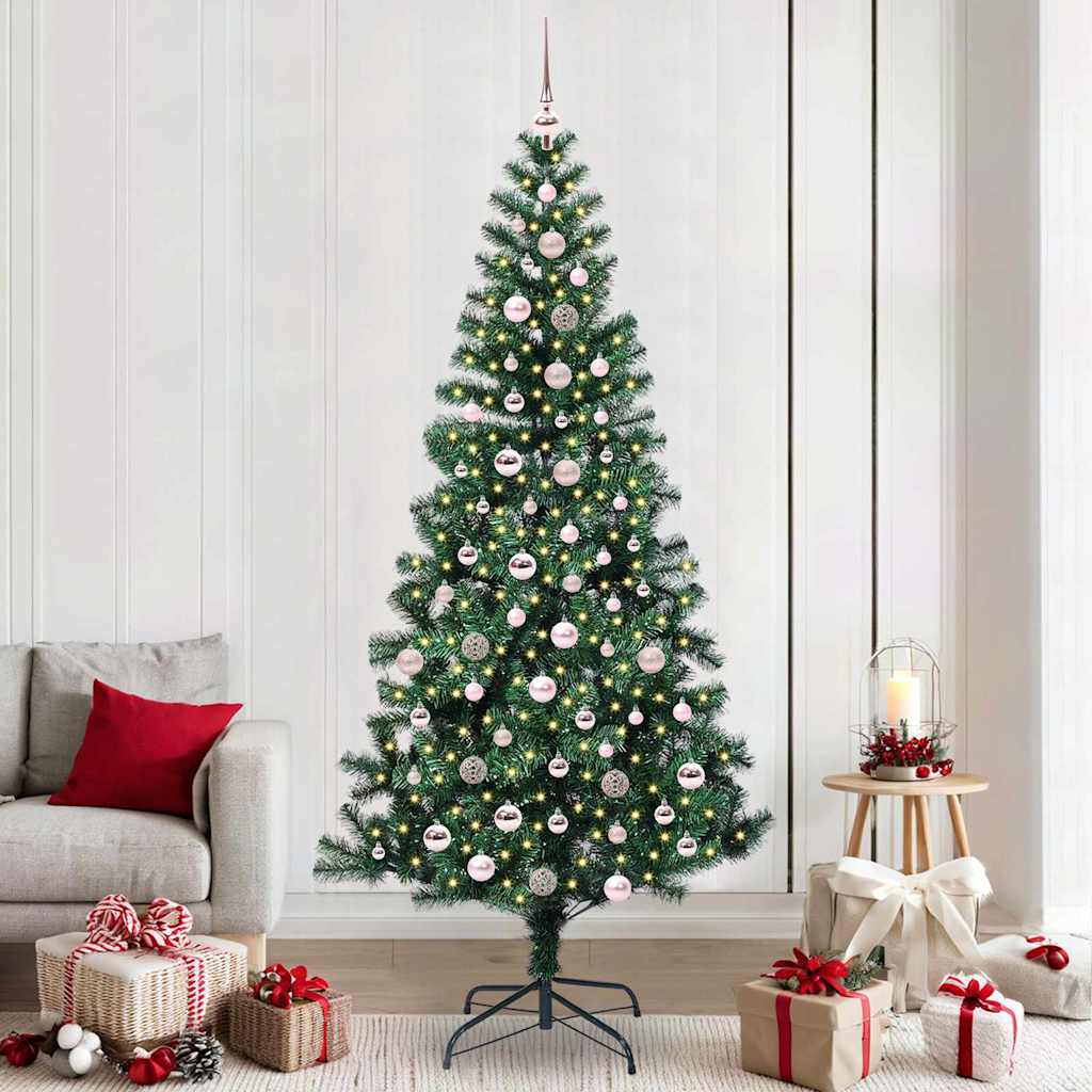 Albero di Natale artificiale con luci integrate Verde 240 cm 3396790