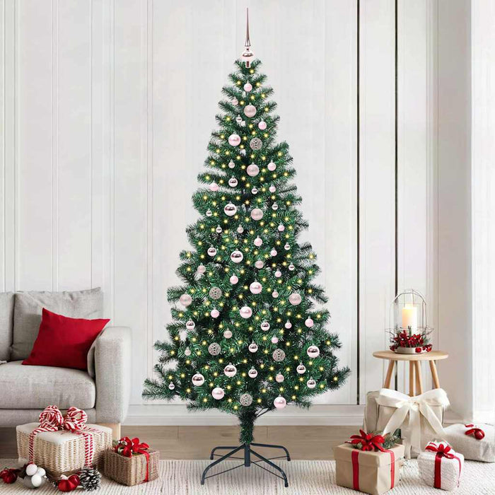 Albero di Natale artificiale con luci integrate Verde 240 cm 3396790