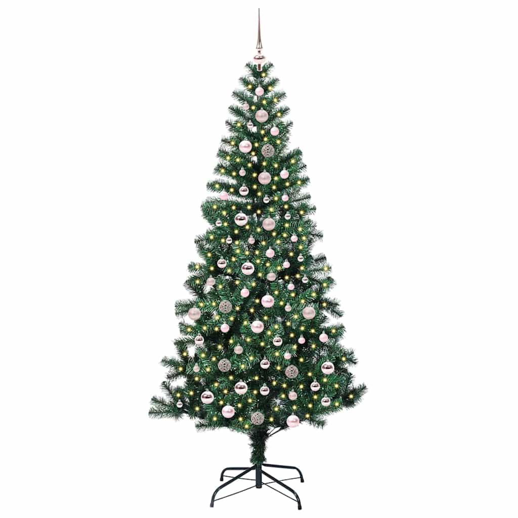 Albero di Natale artificiale con luci integrate Verde 240 cm 3396790