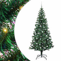 Albero di Natale Artificiale-Albero Natalizio con luci integrate Verde 240 cm 248674