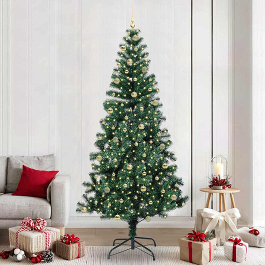 Albero di Natale artificiale con luci integrate Verde 240 cm 3396792