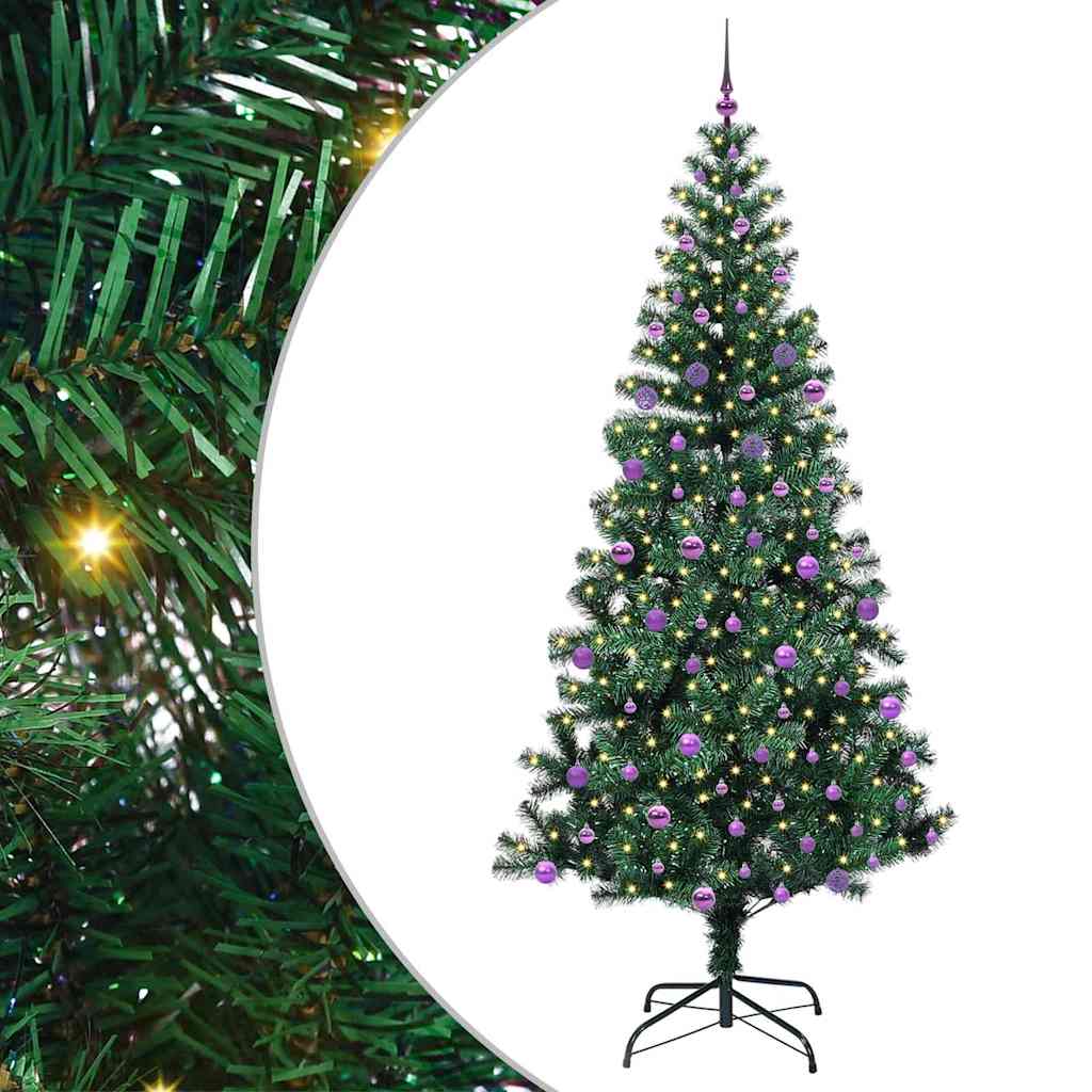Albero di Natale artificiale con luci integrate Verde 240 cm 3396794