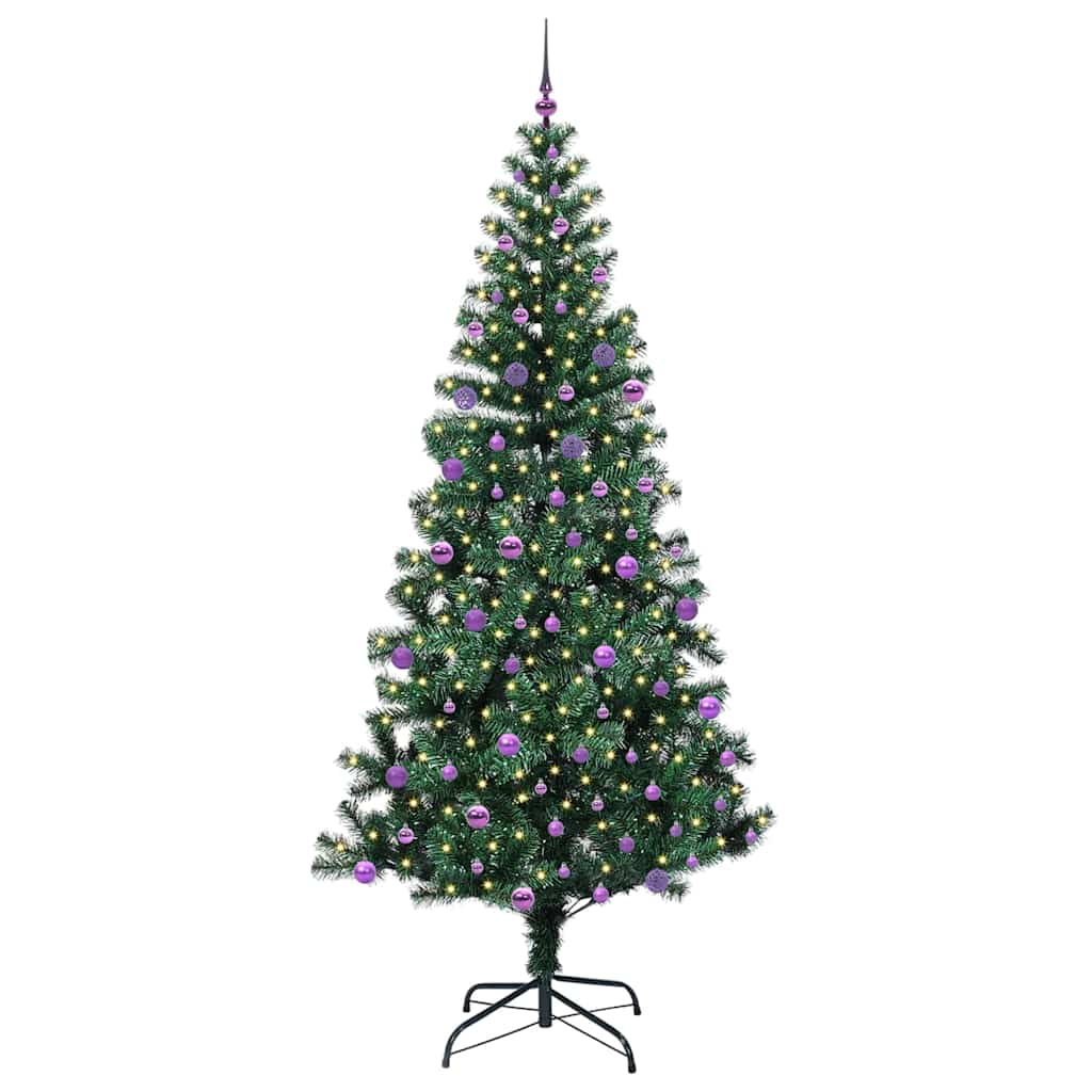 Albero di Natale artificiale con luci integrate Verde 240 cm 3396794