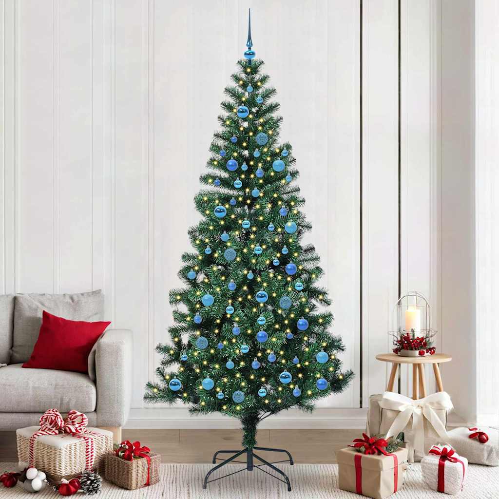 Albero di Natale artificiale con luci integrate Verde 240 cm 3396795