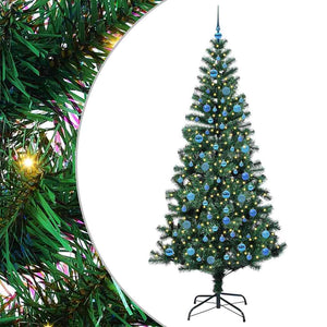 Albero di Natale Artificiale-Albero Natalizio con luci integrate Verde 240 cm 145482