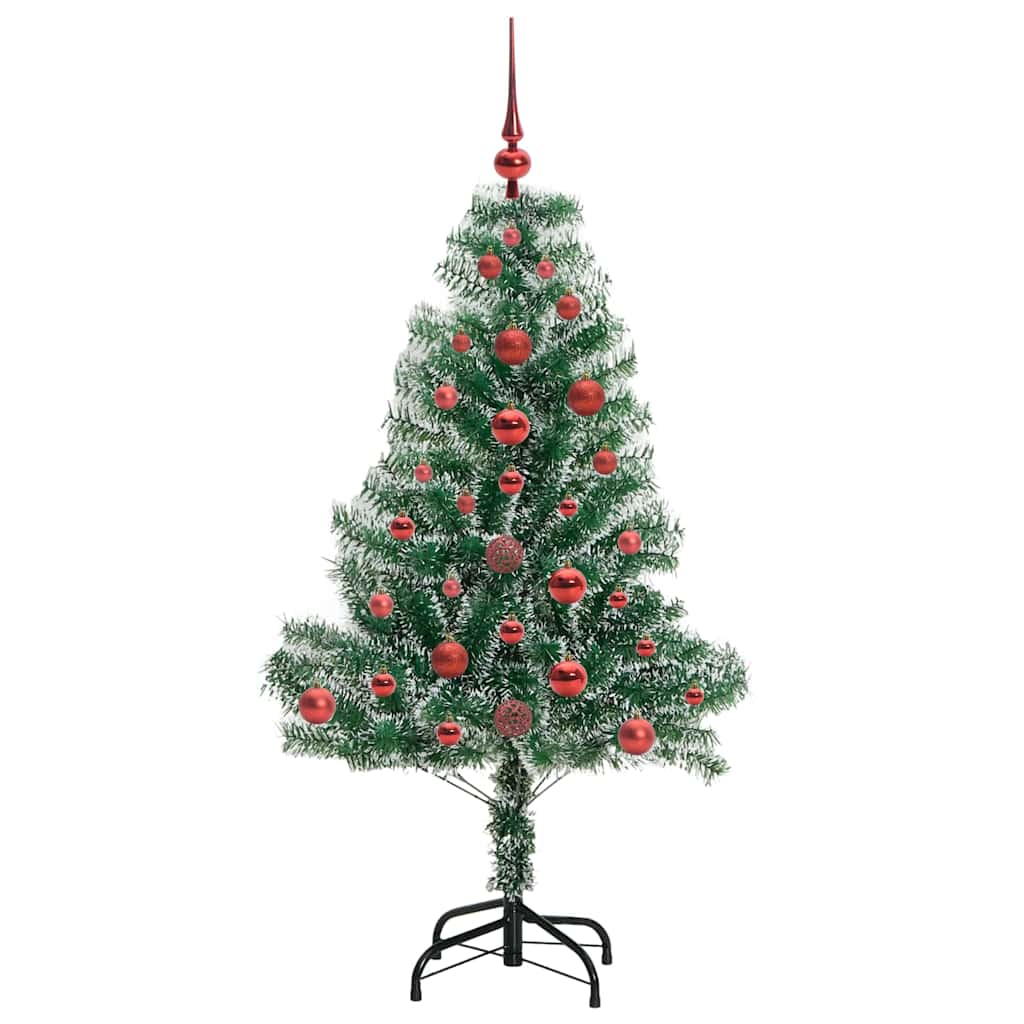 Albero di Natale Artificiale Imbiancato con Luci LED 120 cm 3396797