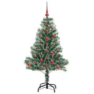 Albero di Natale Artificiale Imbiancato con Luci LED 120 cm 3396797