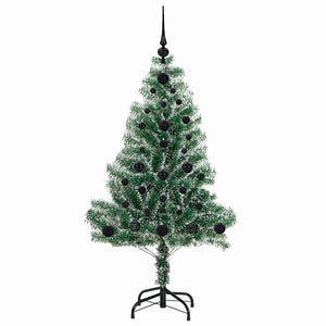 Albero di Natale Artificiale Imbiancato con Luci LED 120 cm 3396798