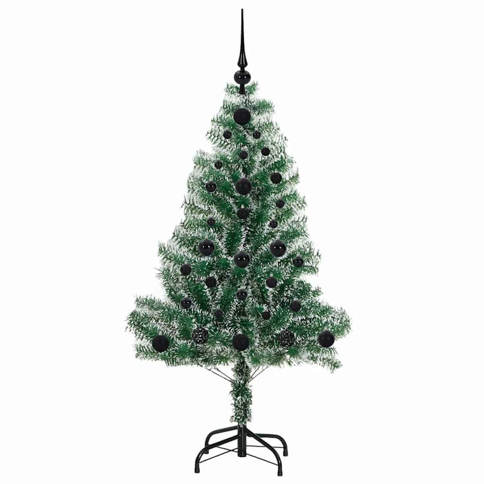 Albero di Natale Artificiale Imbiancato con Luci LED 120 cm 3396798