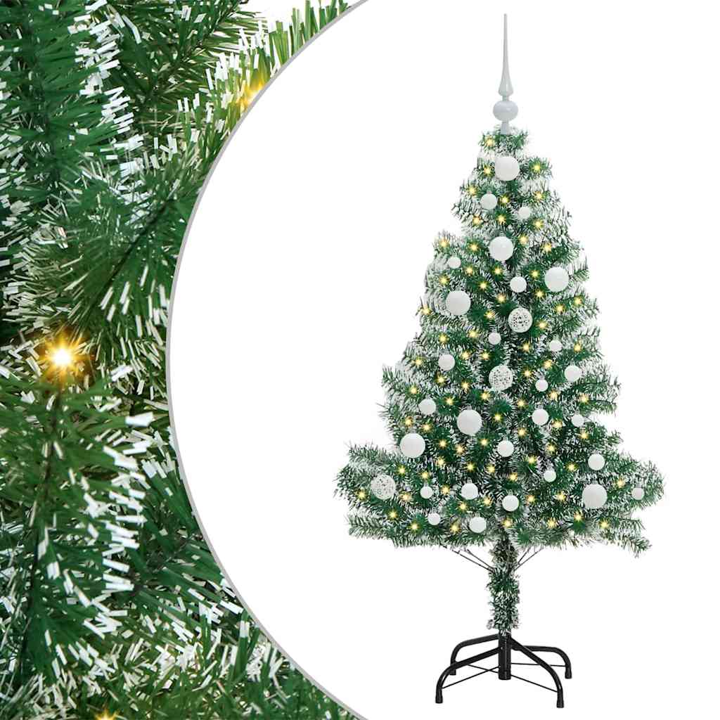 Albero di Natale Artificiale Imbiancato con Luci LED 120 cm 3396800