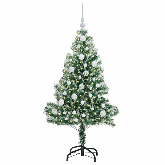 Albero di Natale Artificiale Imbiancato con Luci LED 120 cm 3396800