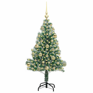 Albero di Natale Artificiale Imbiancato con Luci LED 120 cm 3396801