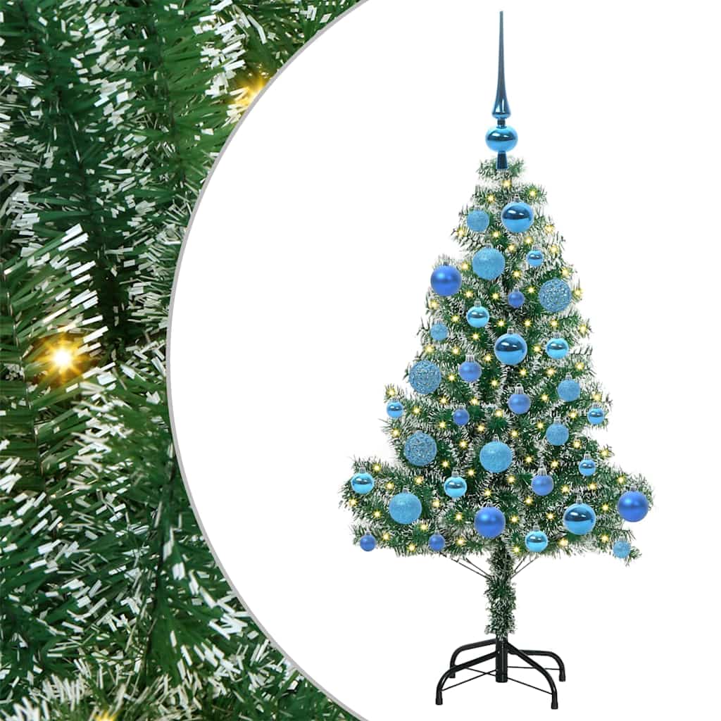 Albero di Natale Artificiale Imbiancato con Luci LED 120 cm 3396804