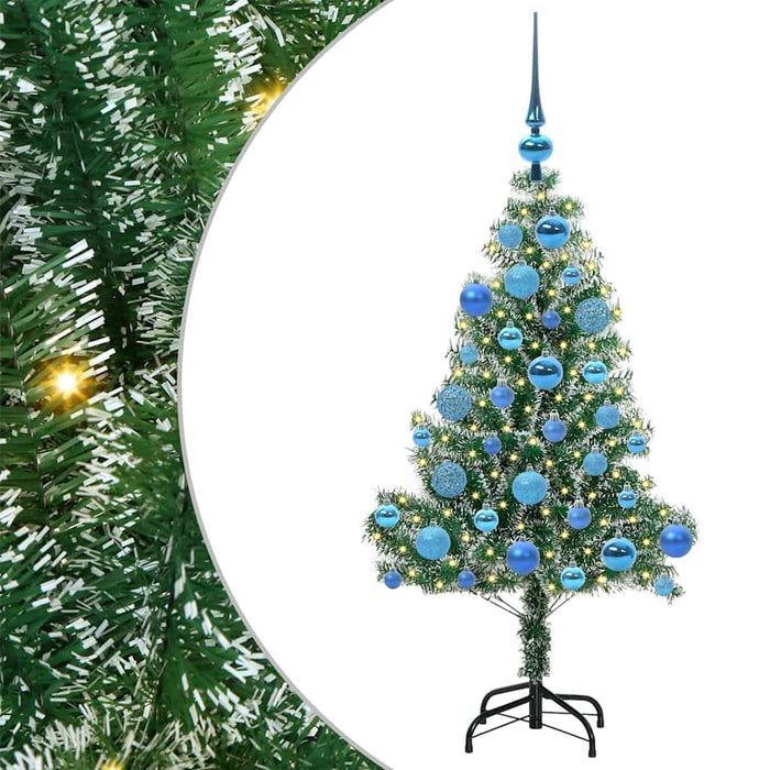 Albero di Natale Artificiale Imbiancato con Luci LED 120 cm 3396804