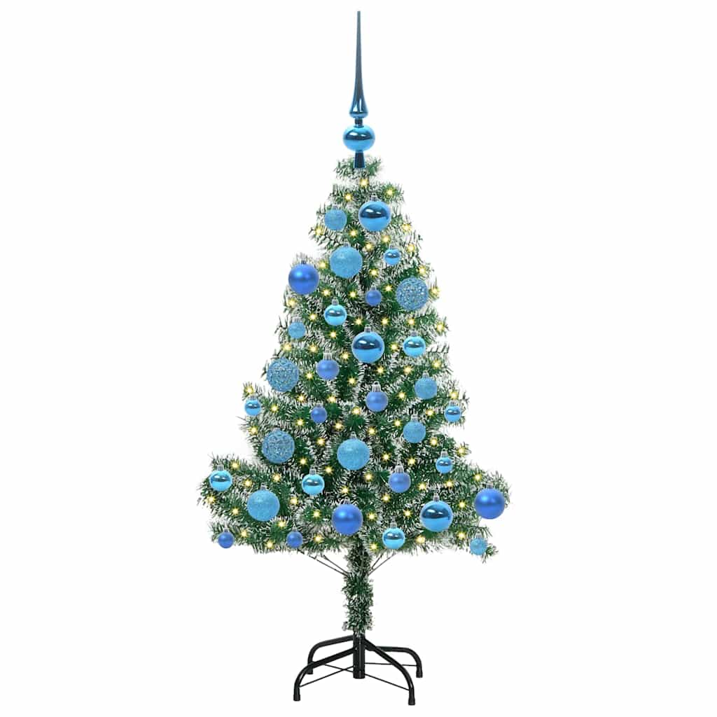 Albero di Natale Artificiale Imbiancato con Luci LED 120 cm 3396804