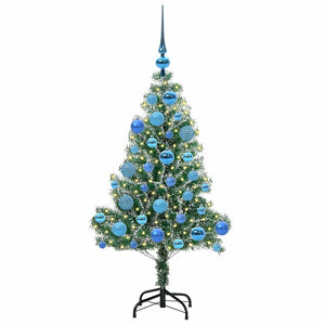 Albero di Natale Artificiale Imbiancato con Luci LED 120 cm 3396804