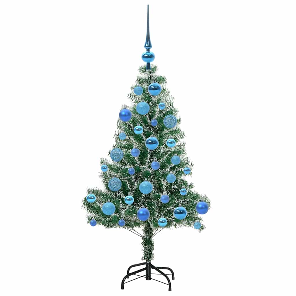 Albero di Natale Artificiale Imbiancato con Luci LED 120 cm 3396804