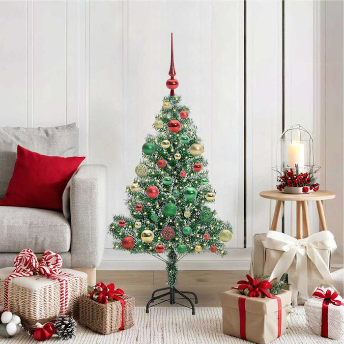 Albero di Natale Artificiale Imbiancato con Luci LED 120 cm 3396805