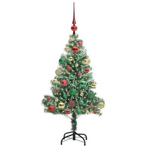 Albero di Natale Artificiale Imbiancato con Luci LED 120 cm 3396805