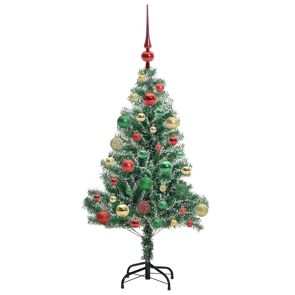 Albero di Natale Artificiale Imbiancato con Luci LED 120 cm 3396805