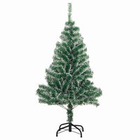 Albero di Natale Artificiale Imbiancato con Luci LED 150 cm 3396808