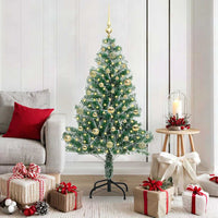 Albero di Natale Artificiale Imbiancato con Luci LED 150 cm 3396810