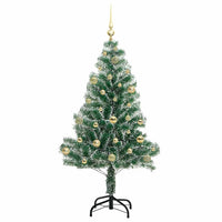 Albero di Natale Artificiale Imbiancato con Luci LED 150 cm 3396810