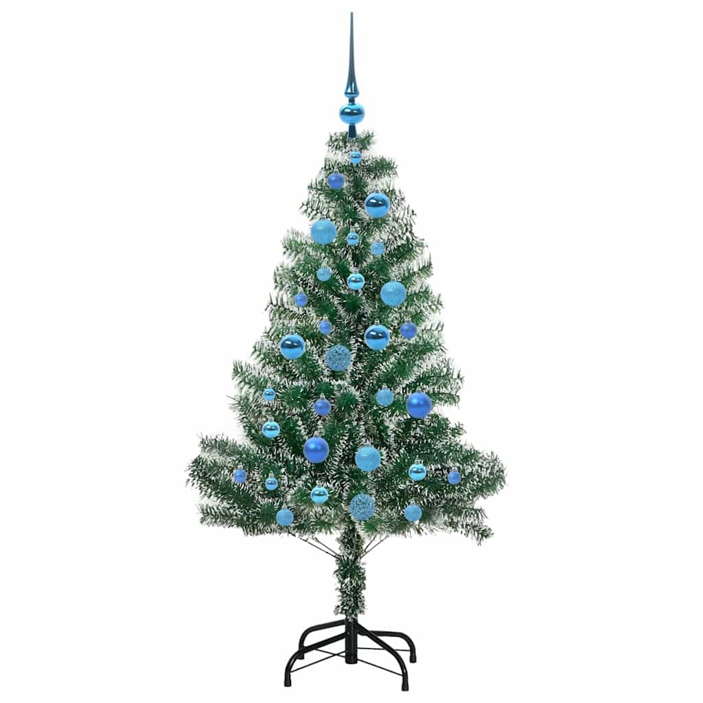 Albero di Natale Artificiale Imbiancato con Luci LED 150 cm 3396813