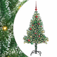 Albero di Natale Artificiale Imbiancato con Luci LED 150 cm 3396814